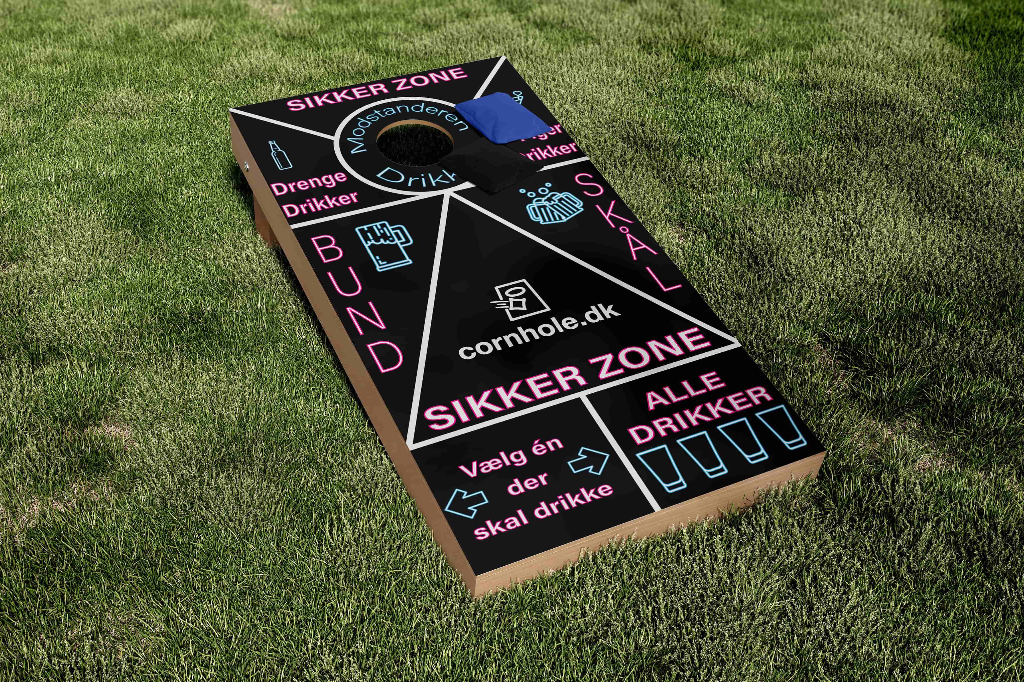 Fest Cornhole SÊt - 120x60 cm (Officielle mÄl) - Cornhole.dk