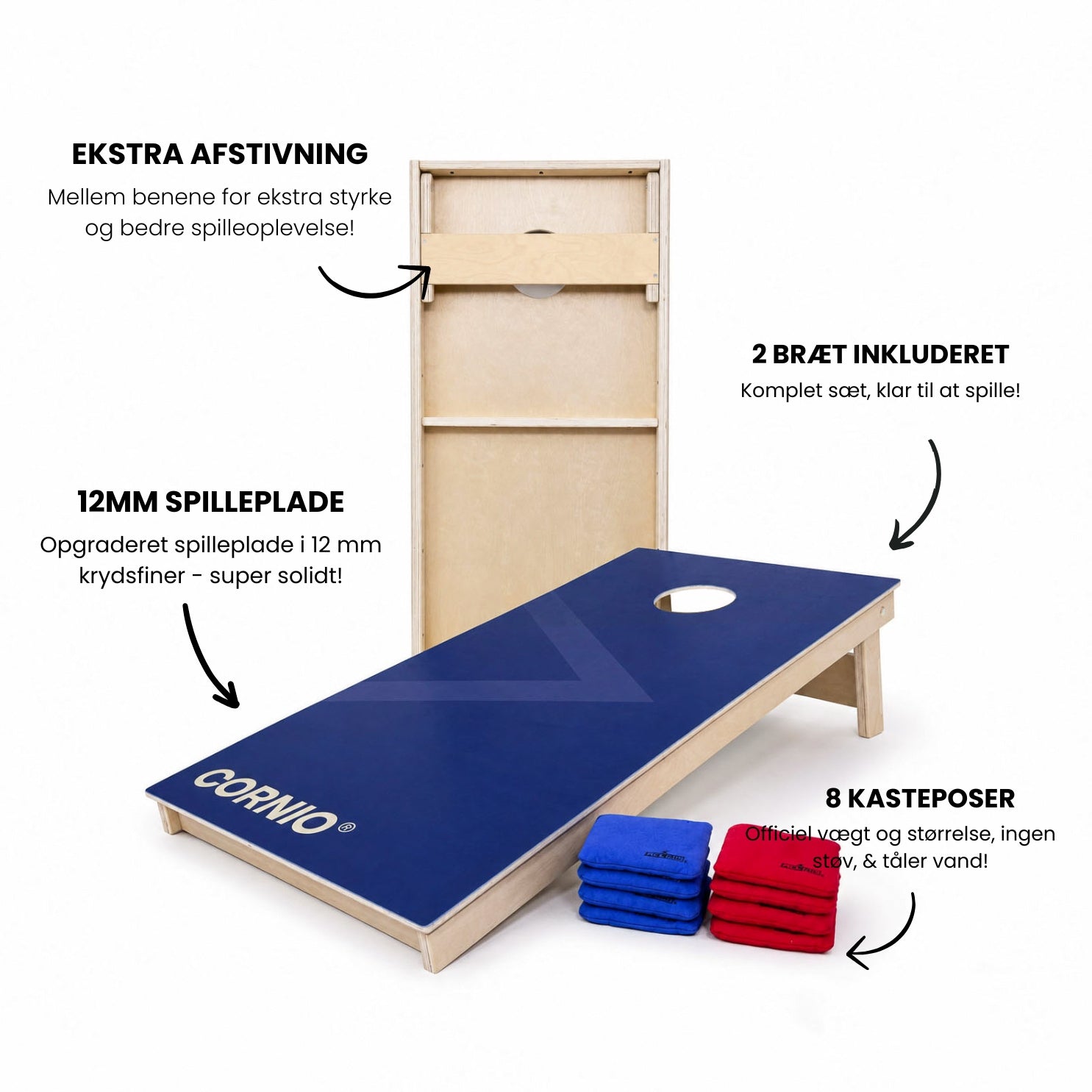 Cornhole-set 120x60 cm. (Officiella mått)