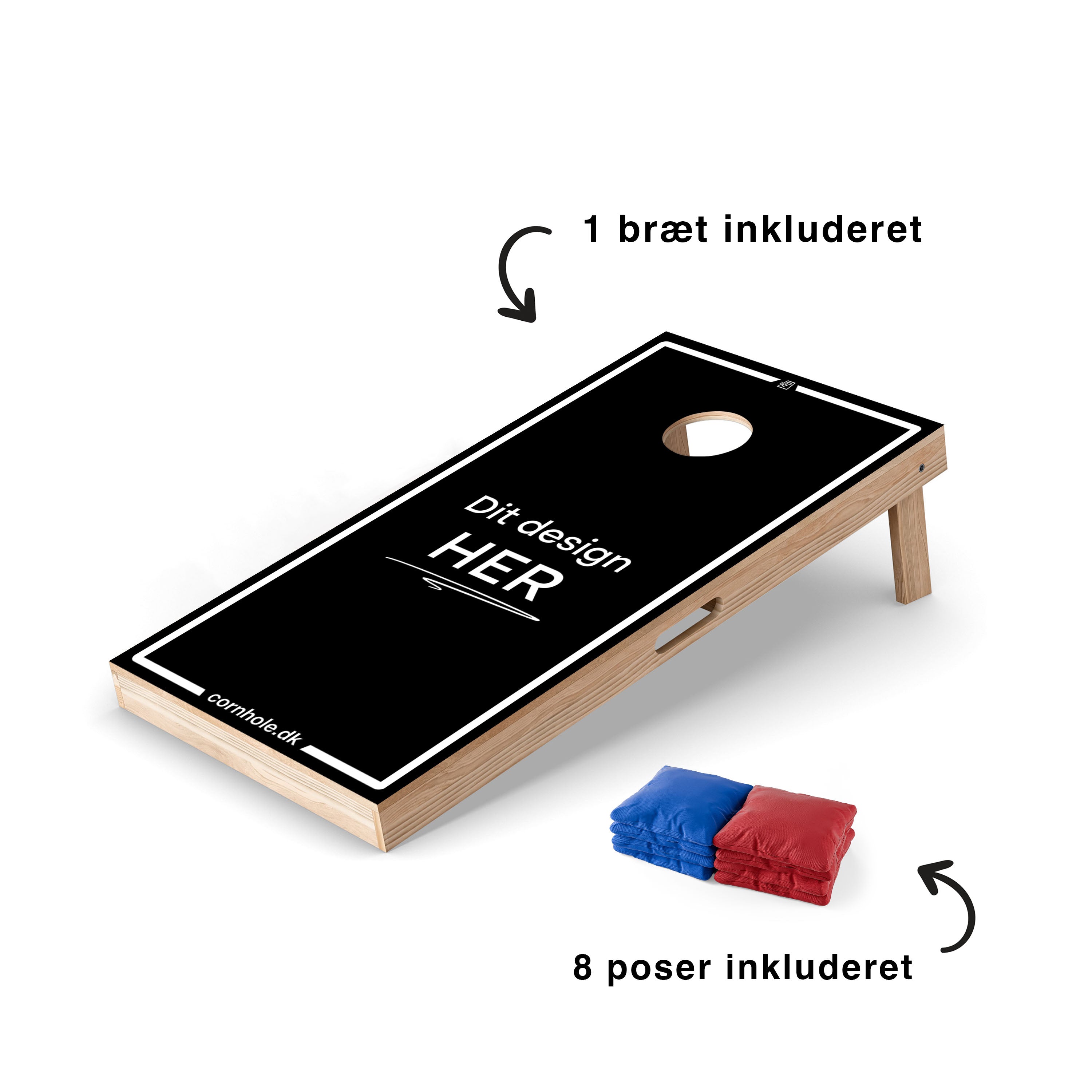 Cornhole 120x60 cm startpaket (enskild bräda)