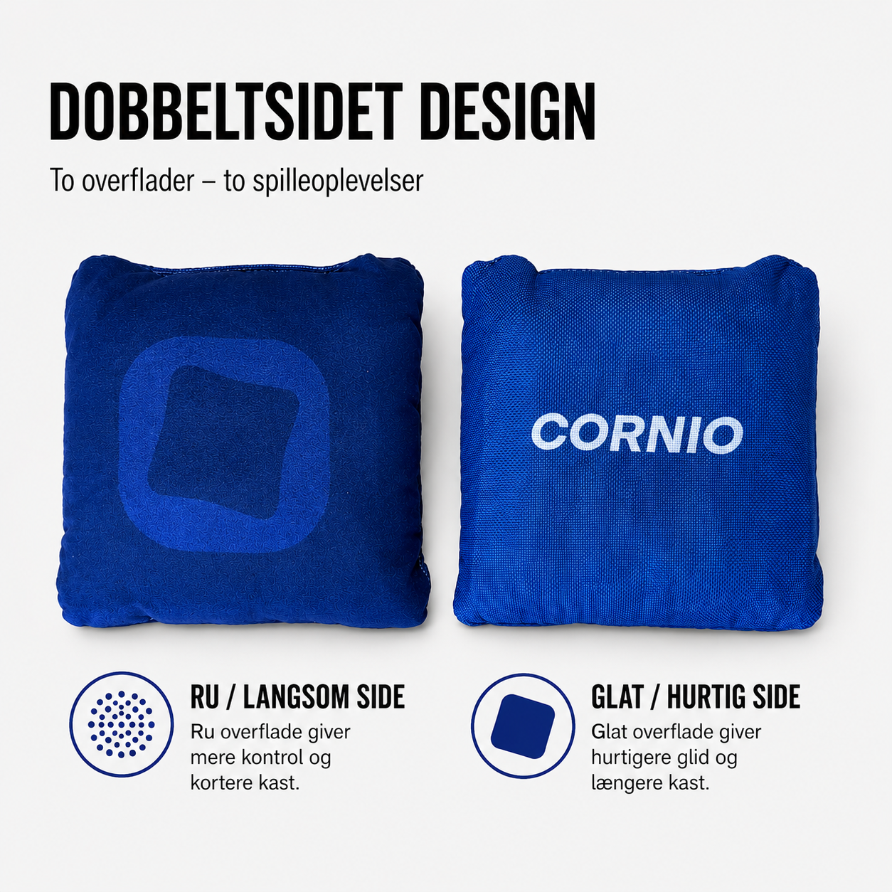 Cornio cornhole poser 8 stk. (Hurtig/langsom stof)